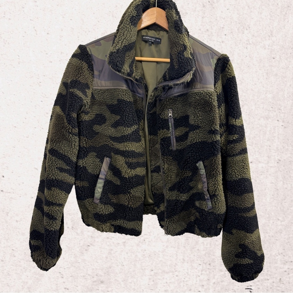 Generation Love Green and Black Teddy Jacket